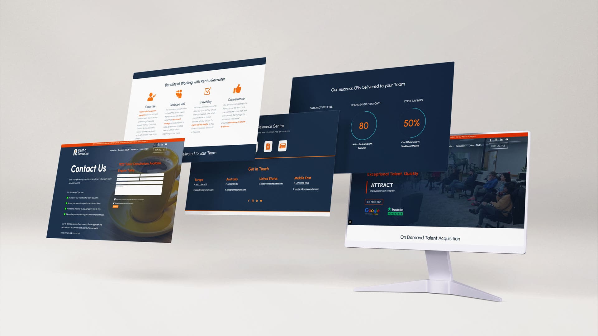 Rent a Recruiter Mockup user experience