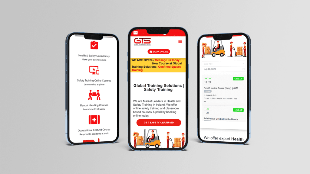 Global Training Solutions UI UX Web Design